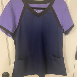 Navy Blue Greys Anatomy Large Scrub Top